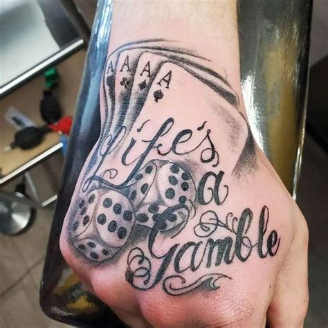 lifes a gamble tattoo